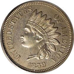 1859 1C PR64 PCGS. This coin would be well-suited to a