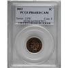Image 3 : 1865 1C PR64 Red Cameo PCGS. Plain 5. The brick-red ce