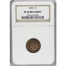1866 1C PR64 Red and Brown Cameo NGC. Although the Gui