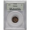 Image 3 : 1871 1C PR65 Red PCGS. Shallow N in ONE. Light olive-g