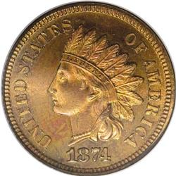 1874 1C PR65 Cameo NGC. A search through the populatio