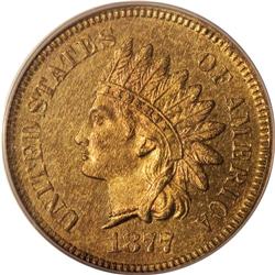 1877 1C PR64 Red and Brown PCGS. The coppery-tan patin