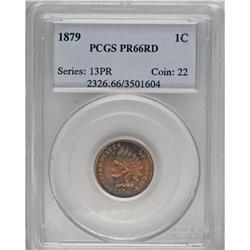 1879 1C PR66 Red PCGS. A magnificent champagne-tan Pre
