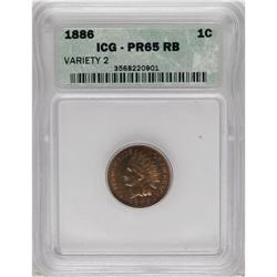 1886 1C Type Two PR65 Red and Brown ICG. Much rarer th