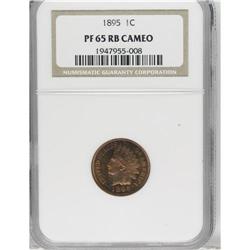 1895 1C PR65 Red and Brown NGC. Deep, cherry-red color