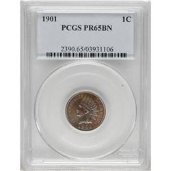 1901 1C PR65 Brown PCGS. Beautiful hues of iridescent
