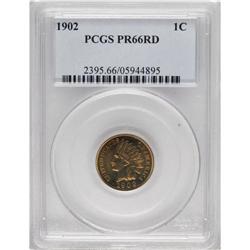 1902 1C PR66 Red PCGS. Bright copper-gold coloration i