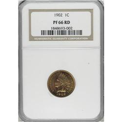 1902 1C PR66 Red NGC. Bright copper-gold surfaces disp