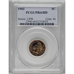 1903 1C PR66 Red PCGS. Intricately detailed with rich
