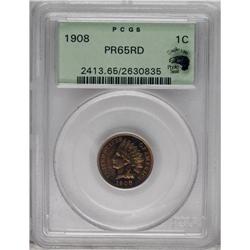 1908 1C PR65 Red PCGS. Eagle Eye Photo Seal, card incl