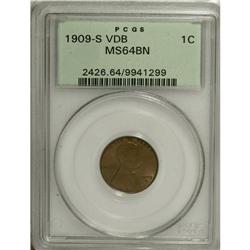 1909-S VDB 1C MS64 Brown PCGS. A beautiful Brown coin