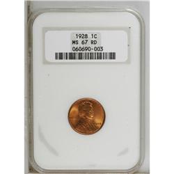 1928 1C MS67 Red NGC. An intricately detailed Superb G