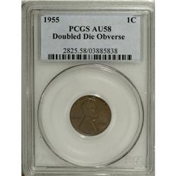 1955/55 1C Doubled Die Obverse AU58 PCGS. FS-101, form