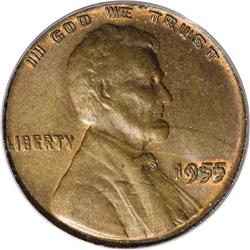 1955/55 1C Doubled Die Obverse MS64 Red and Brown PCGS