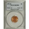 Image 1 : 1971-D 1C MS67 Red PCGS. Bright sunset-red and coral t