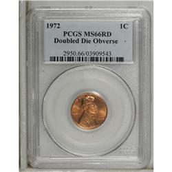 1972/72 1C Doubled Die MS66 Red PCGS. FS-033.3. Die #1