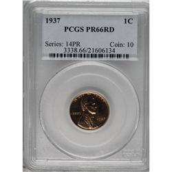 1937 1C PR66 Red PCGS. Fully struck with lovely, rich