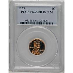 1953 1C PR65 Red Deep Cameo PCGS. A highly mirrored Ge