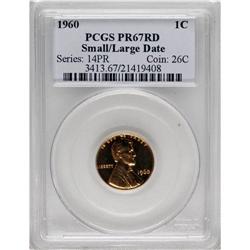 1960 1C Small Over Large Date PR67 Red PCGS. FS-024. A