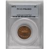 1872 2C PR64 Red PCGS. A lustrous fire-red near-Gem wi