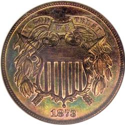 1873 2C Closed 3 PR66 Red and Brown NGC. Walter Breen