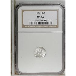 1852 3CS MS66 NGC. This is a beautiful example with gl