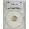 Image 3 : 1855 3CS MS64 PCGS. In 1854, the silver three cent pie