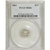 Image 1 : 1861 3CS MS66 PCGS. One of 497,000 business strikes in