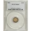 Image 3 : 1861 3CS MS67 PCGS. This Superb Gem example has normal