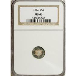 1862 3CS MS66 NGC. Waves of deep mauve, magenta, and c