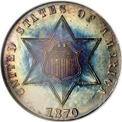 1870 3CS PR68 NGC. As of (4/07), the present lot is th
