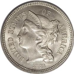 1873 3CN Closed 3 MS66 PCGS. The Closed 3 pieces repre