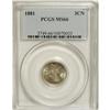 Image 1 : 1881 3CN MS66 PCGS. A powerfully impressed Premium Gem