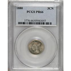 1880 3CN PR66 PCGS. Fully struck and seemingly pristin