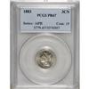Image 1 : 1883 3CN PR67 PCGS. Fully struck and pristine, with hi