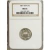 Image 3 : 1867 5C Rays MS65 NGC. The brilliant, silver-white sur