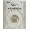 Image 3 : 1873 5C Closed 3 MS65 PCGS. The Closed 3 and Open 3 va