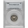 Image 1 : 1880 5C PR64 Cameo PCGS. This attractive near-Gem proo