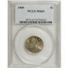 Image 1 : 1909 5C MS65 PCGS. An intricately struck and satiny Ge