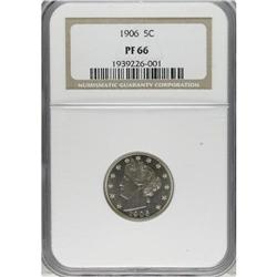 1906 5C PR66 NGC. This beautiful Premium Gem appears f