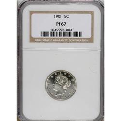 1901 5C PR67 NGC. A brilliant and beautiful Superb Gem