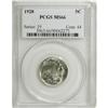 Image 1 : 1928 5C MS66 PCGS. Sharply struck overall, with two or