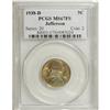 Image 1 : 1938-D 5C MS67 Full Steps PCGS. Fully struck with a fe