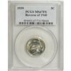 Image 1 : 1939 5C Reverse of 1940 MS67 Full Steps PCGS. Subtle p