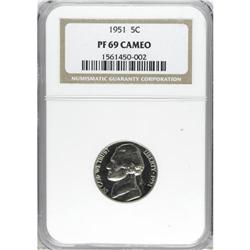 1951 5C PR69 Cameo NGC. Essentially untoned with power
