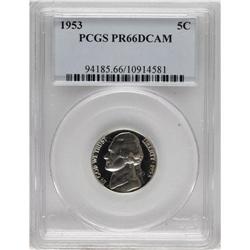 1953 5C PR66 Deep Cameo PCGS. Bottomless depths of mir