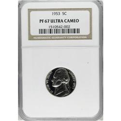 1953 5C PR67 Ultra Cameo NGC. Jefferson and Monticello