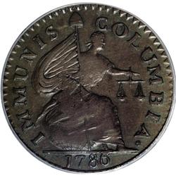 1786 COPPER New Jersey Immunis Columbia MS62 Brown PCG