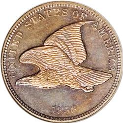 1856 1C PR64 PCGS. Snow-4. This scarce die pair shows