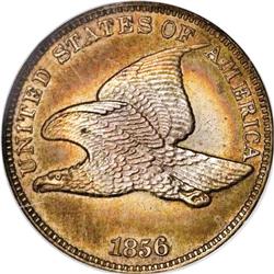 1856 1C PR64 NGC. Snow-9. The usual proof variety, ide